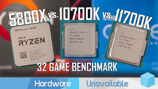 Ryzen 7 5800X vs Core i710700K amp 11700K 32 Game Benchmark [upl. by Ramso761]