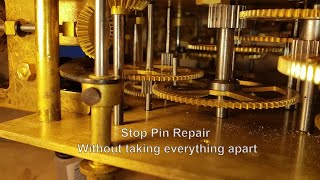 Clock Repair Chiming Stop Pin Repair [upl. by Nnaer980]