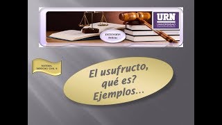 Usufructo ejemplos [upl. by Ettenawtna817]