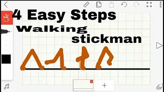 Walking Stickman Tutorial Flipaclip 4 Easy Steps [upl. by Bowman]