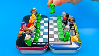 Making Minecraft vs Among US Chess  Clay DIY [upl. by Flora]