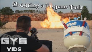 Shooting a Large Propane Tank in SLOW MOTION [upl. by Delos]