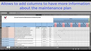 ✅ PREVENTIVE MAINTENANCE SCHEDULE IN EXCEL [upl. by Sheepshanks]