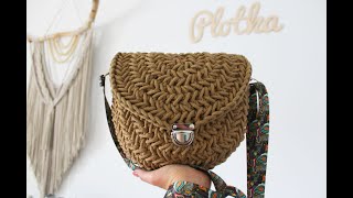 Torebka na szydełku  ścieg jodełka Crochet herringbone bag step by step tutorial [upl. by Eliam840]