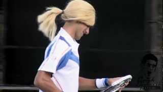 Novak Djokovic imitates Maria Sharapova HD [upl. by Ennaillij]