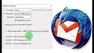 How to Configure Gmail Account POP3 in Mozilla Thunderbird Free Email Client [upl. by Pattie]