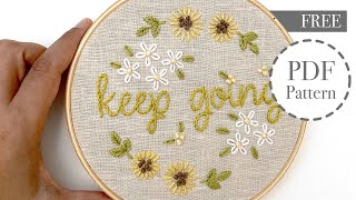 Easy embroidery letters  Free pattern [upl. by Ejrog]