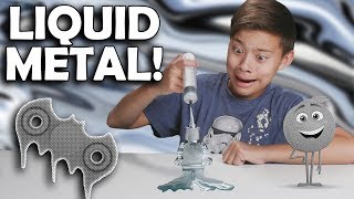 PLAYING WITH LIQUID METAL Melting Gallium Fidget Spinner Experiment [upl. by Jaella]