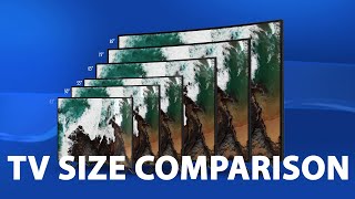 TV Size Comparison  43 vs 50 vs 55 vs 65 vs 75 vs 85 Inch [upl. by Eugeniusz]