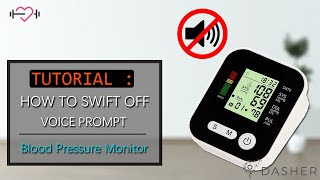 Tutorial How to switch off voice prompt Blood pressure monitor [upl. by Ruel]