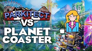 Parkitect or Planet Coaster Theme park management game comparison [upl. by Asen]