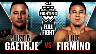 Full Fight  Justin Gaethje vs Luiz Firmino Lightweight Title Bout  WSOF 34 2016 [upl. by Aisetra823]