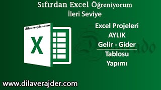 Excel Basit Aylık Gelir Gider Hesaplama Tablosu Kolayca Oluşturma [upl. by Notgnirrab]