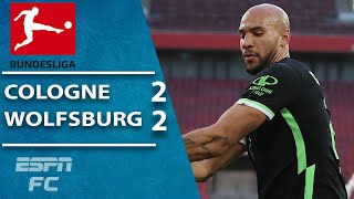 Wolfsburg’s unbeaten record survives after fightback vs Cologne  ESPN FC Bundesliga Highlights [upl. by Leia]