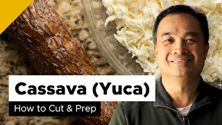 How to Peel Cassava Yuca [upl. by Corabelle506]