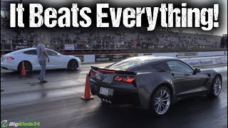 Tesla STUNS Hellcat Corvette Z06 More Drag Racing Compilation [upl. by Orabelle866]