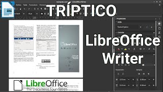 Como hacer un TRÍPTICO 🗺️ en LibreOffice Writer [upl. by Anilef]