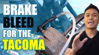 Solo Brake Bleed Tacoma DIY  How To [upl. by Sirama674]