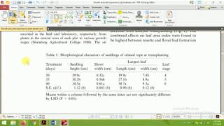 Creating table for thesis or research manuscript [upl. by Marucci]