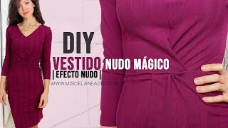 DIY VESTIDO FÁCIL  Cómo hacer un vestido ajustado EFECTO NUDO MÁGICO [upl. by Dronel906]