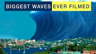 BIGGEST WAVES EVER FILMED TSUNAMI STORM SURF TYPHOON [upl. by Guthrie]