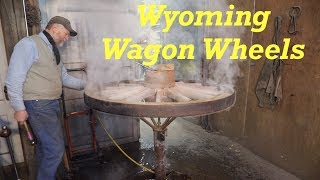 Farm Wagon Wheels from Wyoming Needs Repairs  Engels Coach Shop [upl. by Purpura476]