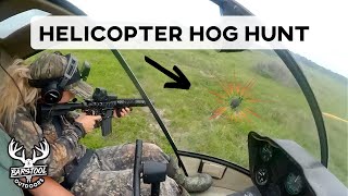 Hunting Feral Hogs FROM A HELICOPTER [upl. by Ayadahs182]