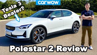 Polestar 2 EV review  see where it beats the Tesla Model 3 [upl. by Arocet188]