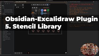 Part 5 Intro to ObsidianExcalidraw  Stencil Library [upl. by Latsyrhk]