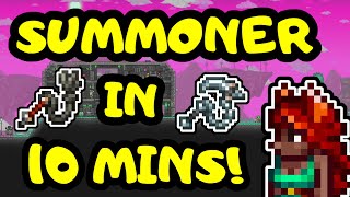 SUMMONER IN 10 MINUTES Terraria 14 Expert Summoner Progression Guide Summoner Loadout Guide [upl. by Zavras456]