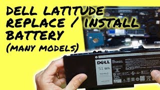 How to Replace Battery on Dell Latitude Laptop  Notebook Easy [upl. by Akived]