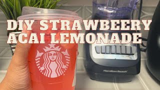 Make Your Own Starbucks Drink  Strawberry Acai Lemonade [upl. by Eriuqs]