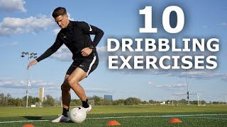 Improve Your Dribbling  10 Easy Close Control Dribbling Exercises [upl. by Repooc]