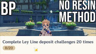 Genshin Impact  Ley Line Deposit Challenge 20 times no resin method [upl. by Nrevel]