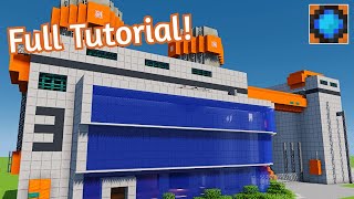 Minecraft modern factory tutorial Industrial Building 1 [upl. by Nimref]