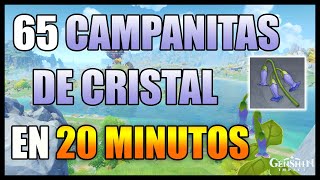 DONDE ENCONTRAR CAMPANITA DE CRISTAL  UBICACIÓN  RUTA FARMEO  LOCALIZACIÓN  GENSHIN IMPACT [upl. by Eizeerb230]