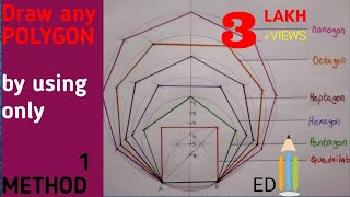 How to draw POLYGON draw any polygon by using 1 method [upl. by Einnaf]