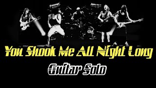 ACDC  You Shook Me All Night Long Solo Backing Track [upl. by Halla682]