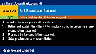 FABM2 Lesson 042  Bank Reconciliation Statement Tagalog [upl. by Namzzaj]