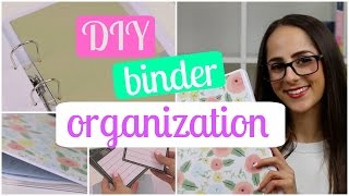 DIY Binder Organization For School  BACK TO SCHOOL 2016 [upl. by Divd]