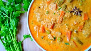 Saravana Bhavan Vegetable Korma Recipe  Vegetable Kurma Recipe  Korma Recipe for Lockdown [upl. by Reube]