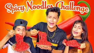 Spicy Noodles Challenge  ঝাল নুডুলস খাওয়ার প্রতিযোগিতা  ঝাল খেয়ে অবস্থা খারাপ  Rakib Hosssain [upl. by Salchunas]