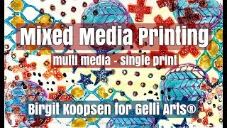 Mixed Media Printing with Gelli Arts® by Birgit Koopsen [upl. by Thamos862]