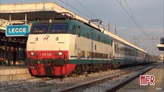 TRENI NOTTE E444R E402B E656 da LECCE a ROMA TERMINI MILANO CENTRALE TORINO PORTA NUOVA [upl. by Rosemonde]