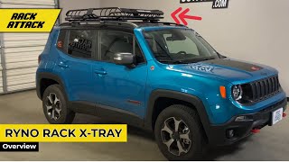 Jeep Renegade with RhinoRack XTray Roof Rack Cargo Basket [upl. by Flem239]