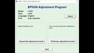 How to Reset Epson L3251 With Resetter [upl. by Landmeier]