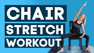 Chair Stretch Workout  Recovery Mobility Posture Energy 10 Minutes [upl. by Esbenshade]