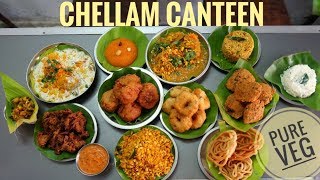 Veg Delicacies of South IndiaCOIMBATORE Chellam Canteen [upl. by Hanonew]