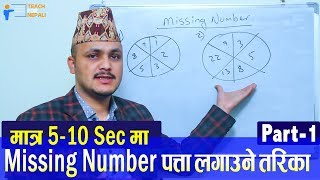 Missing Number Shortcut Trick Part  1  Kuber Adhikari  Teach For Nepali [upl. by Schild]