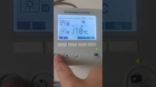 Setting hot water temperature Mitsubishi air source controller [upl. by Adnilab702]